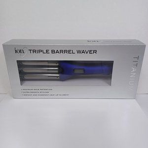 ION Triple Barrel Waver Titanium Brand New In Box
